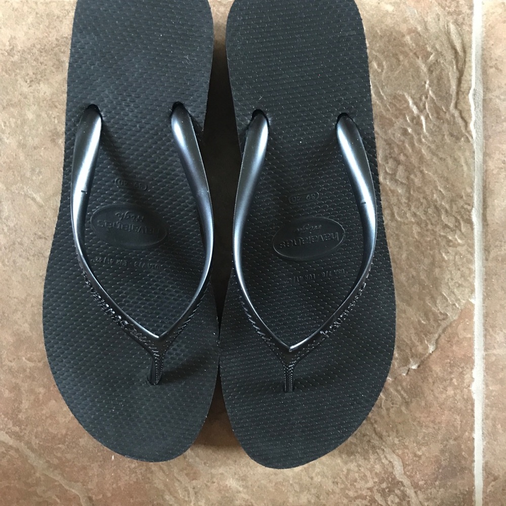 Havaianas High Fashion Black Flip Flops